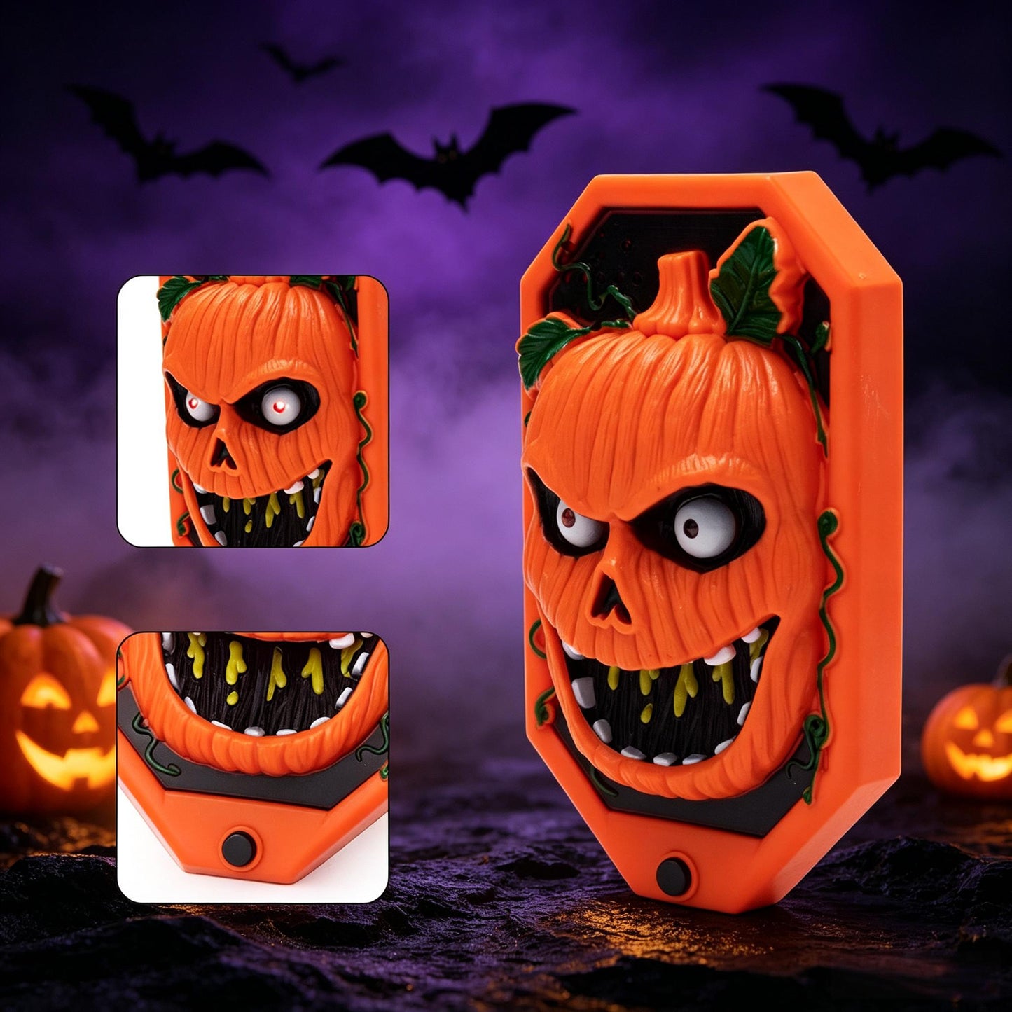 Halloween Doorbell with Pop-Up Spider, Flashing Eyes and Sound