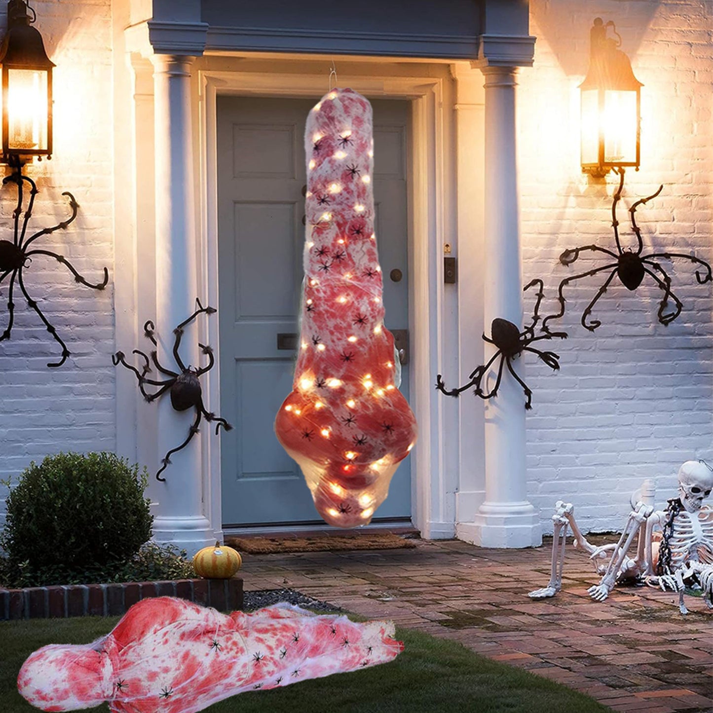 59-Inch Hanging Cocoon Corpse with Warm String Lights