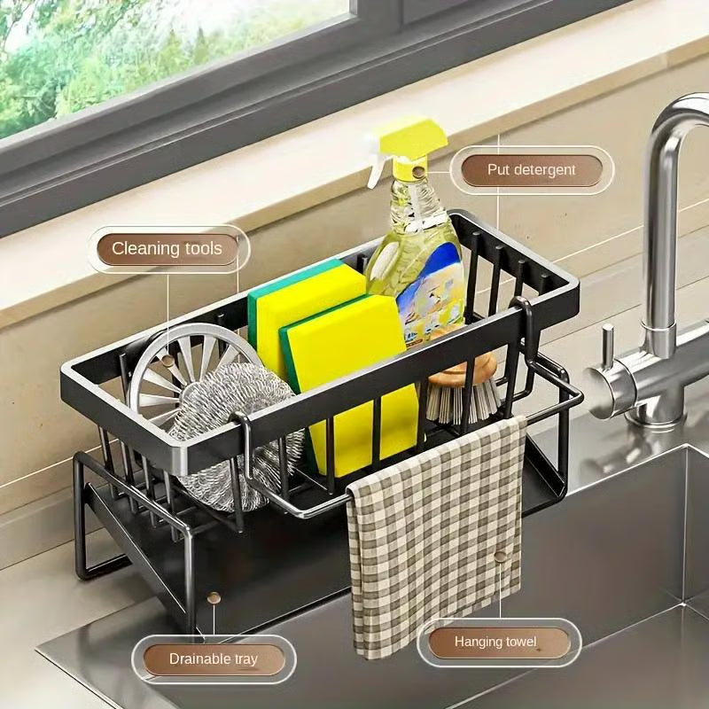 Stainless Steel Sink Organizer – 23 × 9 × 10 cm