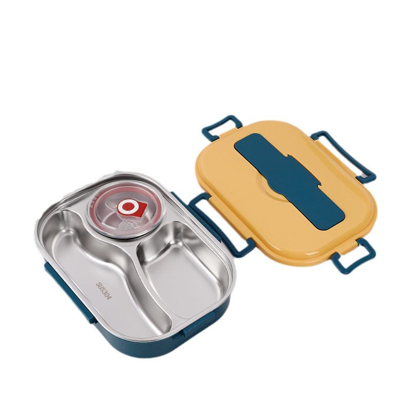 850 ml 3-Compartment Stainless Steel Bento Box