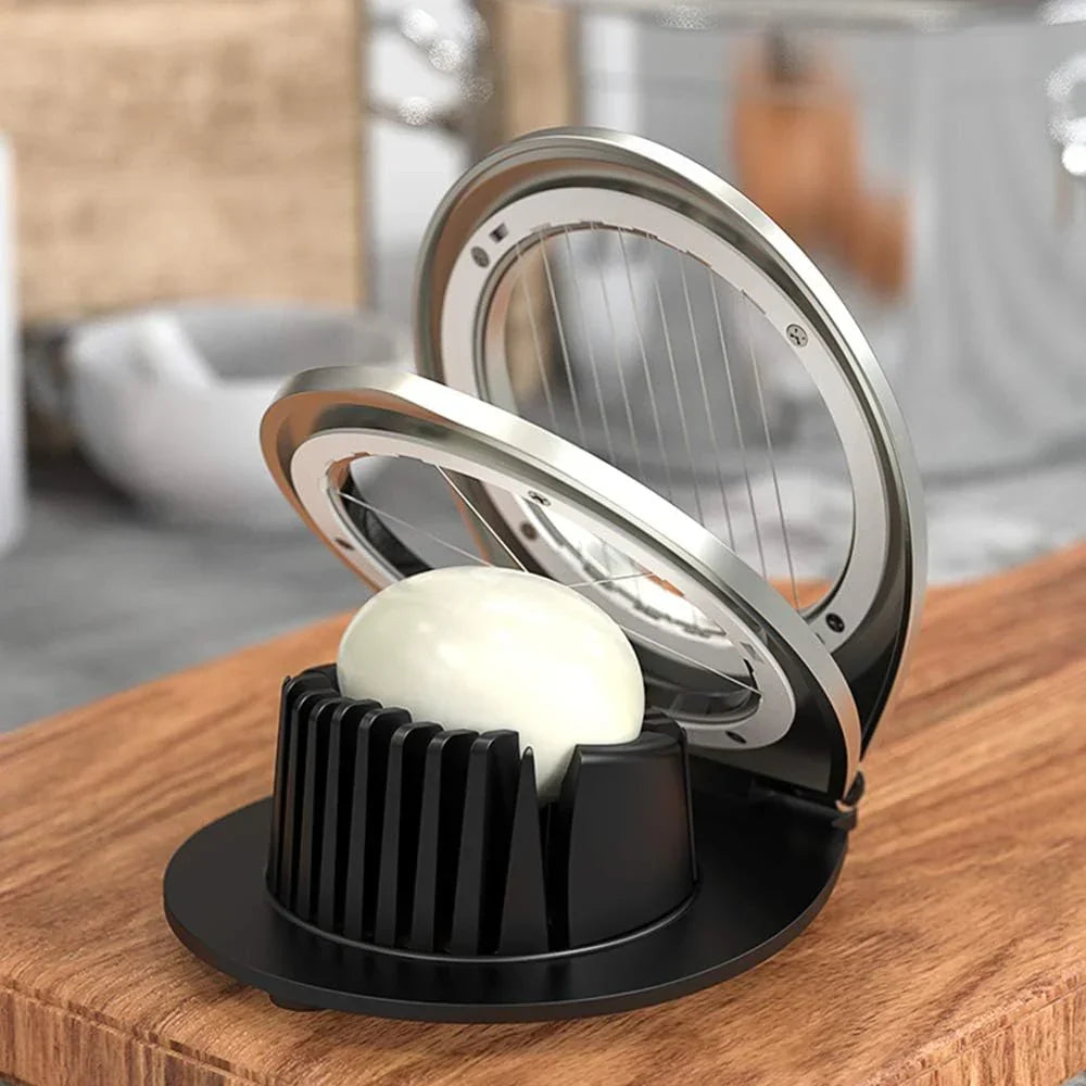 Stainless Steel Egg Slicer with 3 Cutting Styles