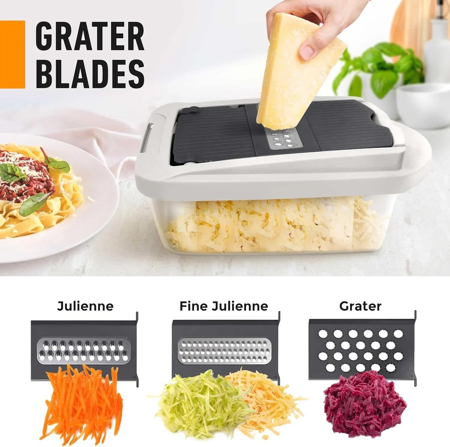 8-Blade Vegetable Chopper, Dicer, Slicer and Grater