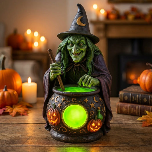 USB Neon Green Cauldron Halloween Figurine