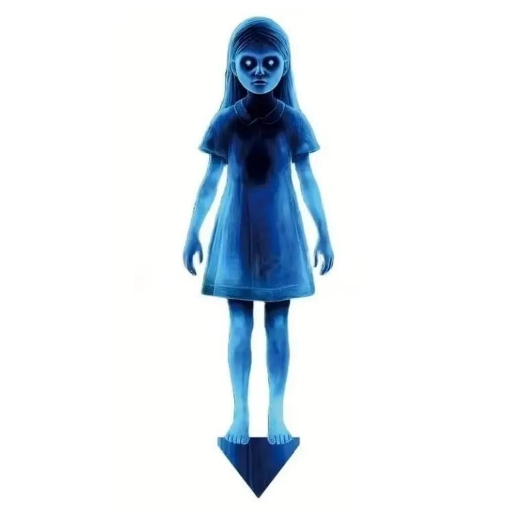 Lighted Ghost Metal Yard Stake Set