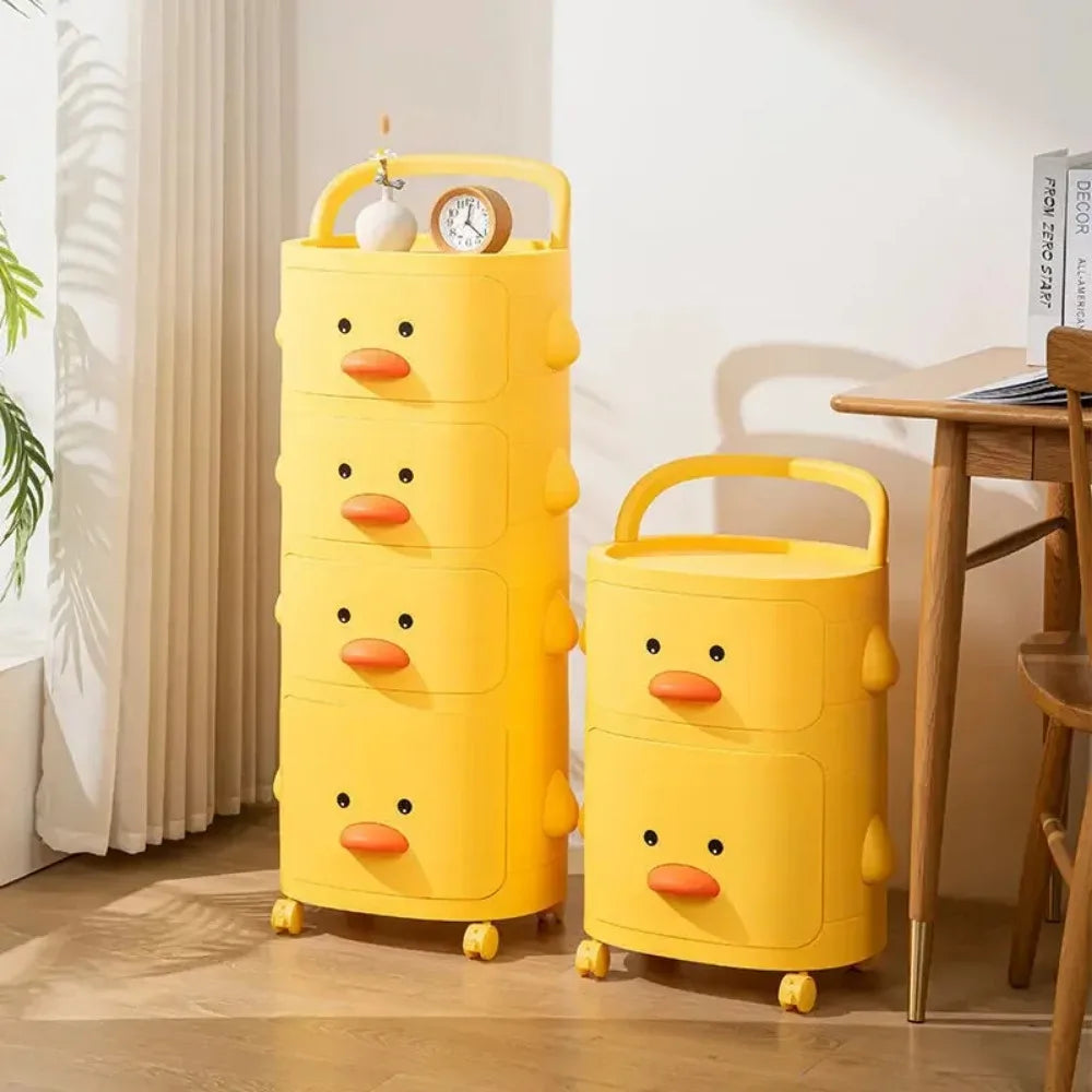 Duck-Shaped Toy Storage Trolley