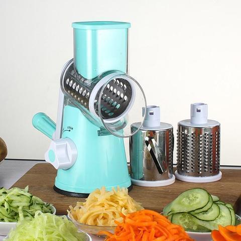 Rotary Vegetable Cutter with 3 Drums