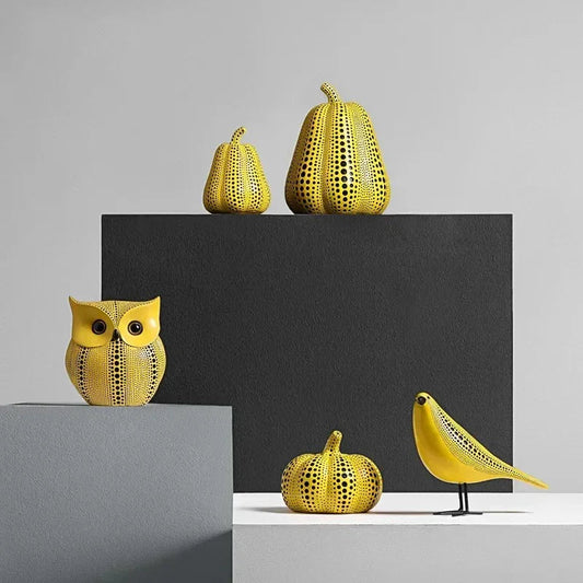 Yellow Resin Tabletop Figurines