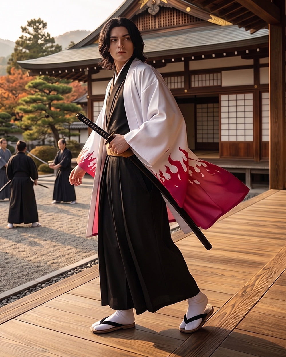 Adult Gradient Kimono-Inspired Costume Set
