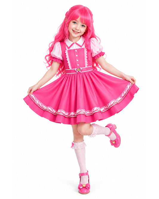 Pink Princess Dress and Wig Costume Set