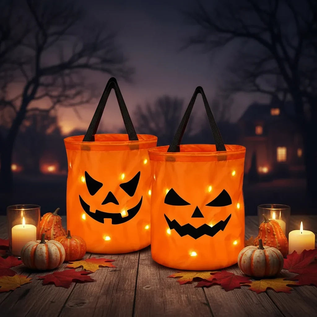 Reusable LED Halloween Tote Bag