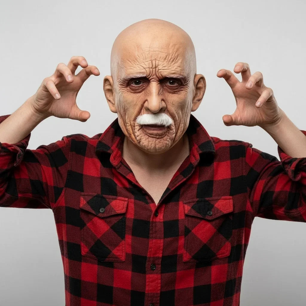 Old-Face Halloween Costume Mask
