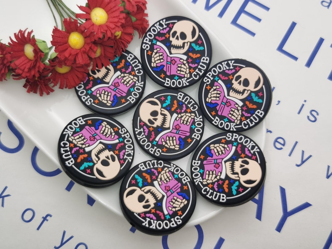 Halloween Ghost and Skull Silicone Beads