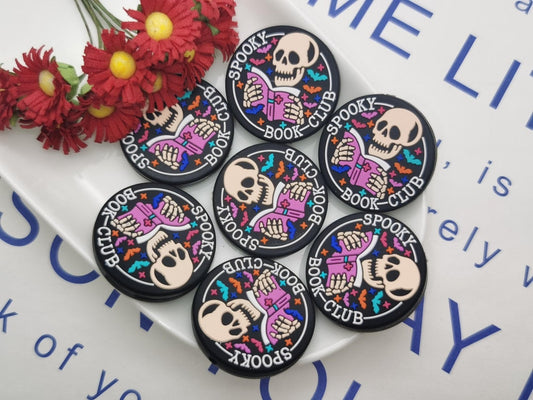 Halloween Ghost and Skull Silicone Beads