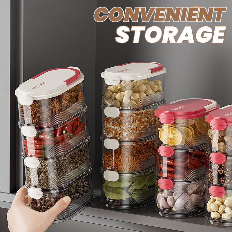 Stackable Airtight Spice Rack Organizer