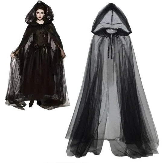 Adult Women's Hooded Halloween Cape