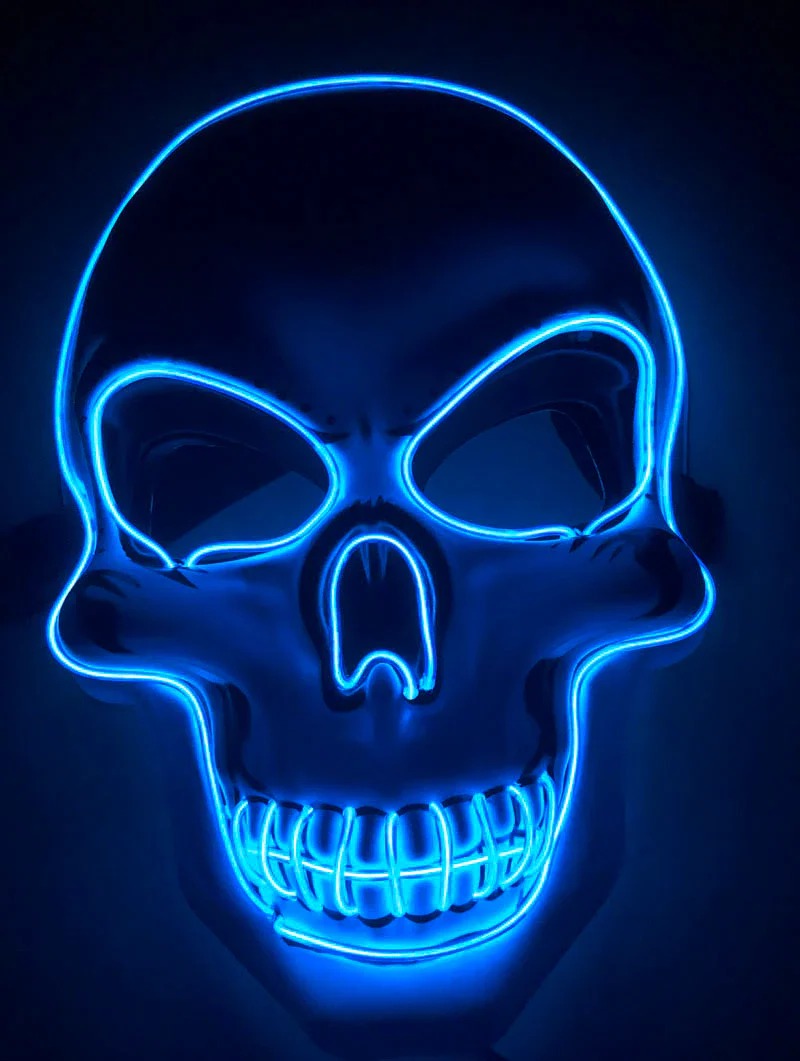 LED Skeleton Costume Mask