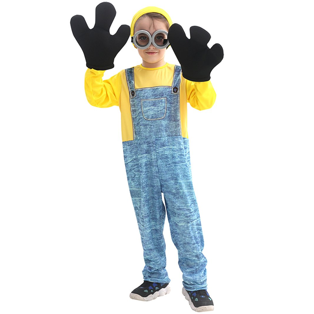Kids' Yellow Character Costume Set with Goggles, Gloves and Hat