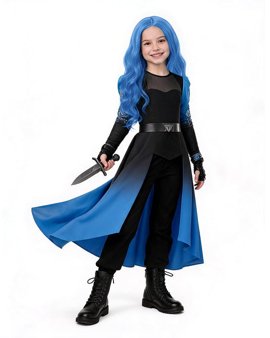 Blue Gradient Princess Cape Costume Set