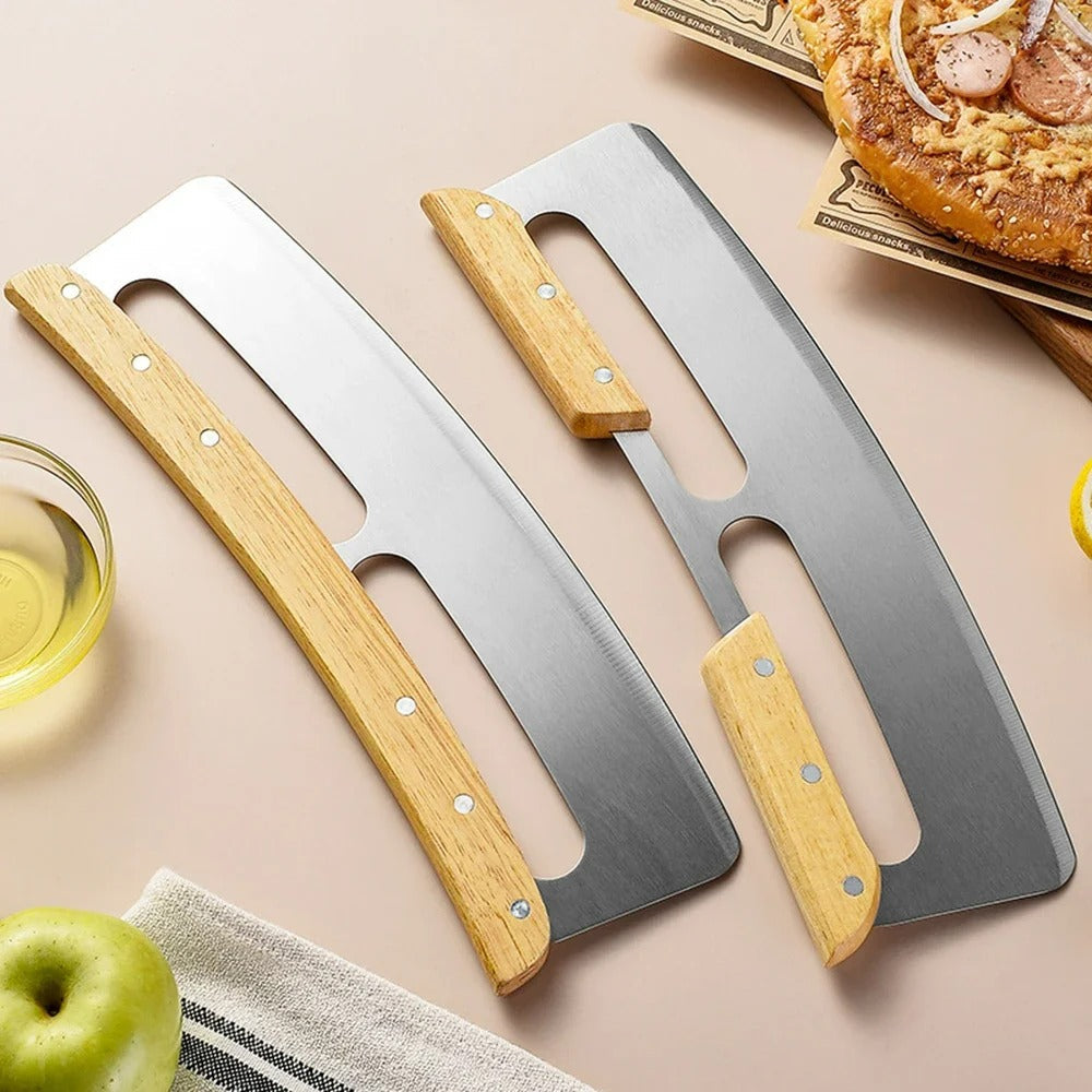 35 cm Rocking Stainless Steel Pizza Cutter