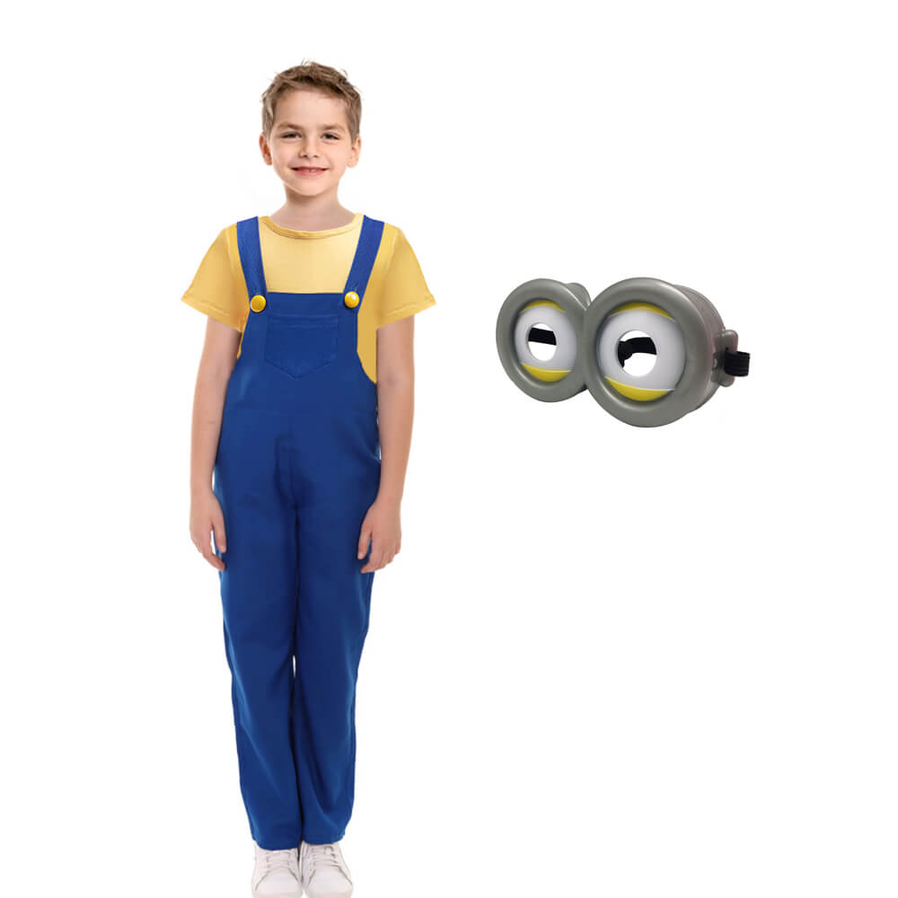 Boys' Yellow Shirt and Denim Overall Costume