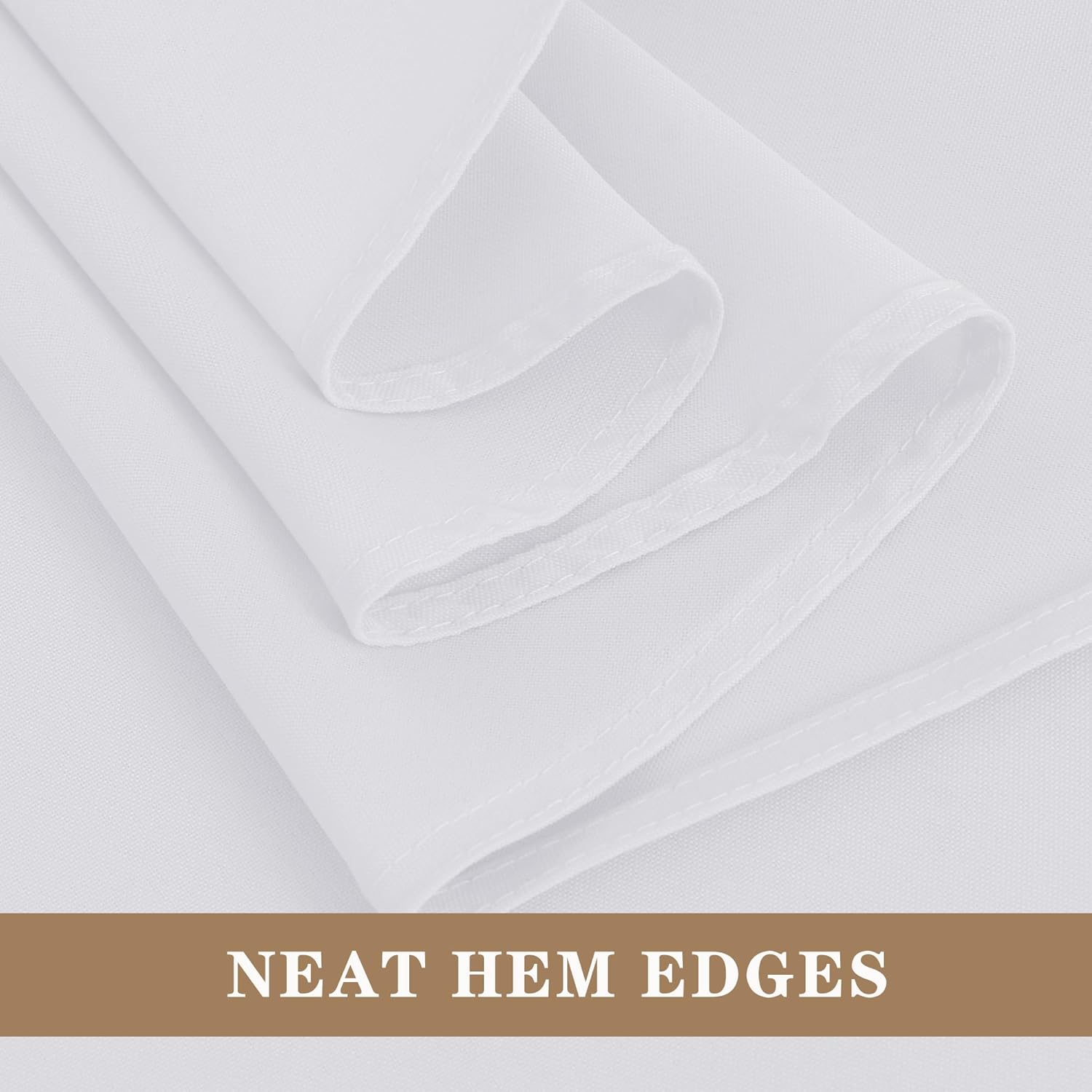 Fitable White Tablecloths for Rectangle Tables, 6 Pack - 70 x 120 Inches - Reusable and Washable Table Clothes for 6-8 Ft Tables, Polyester Fabric Table Covers for Wedding, Party, Banquet - Image 4