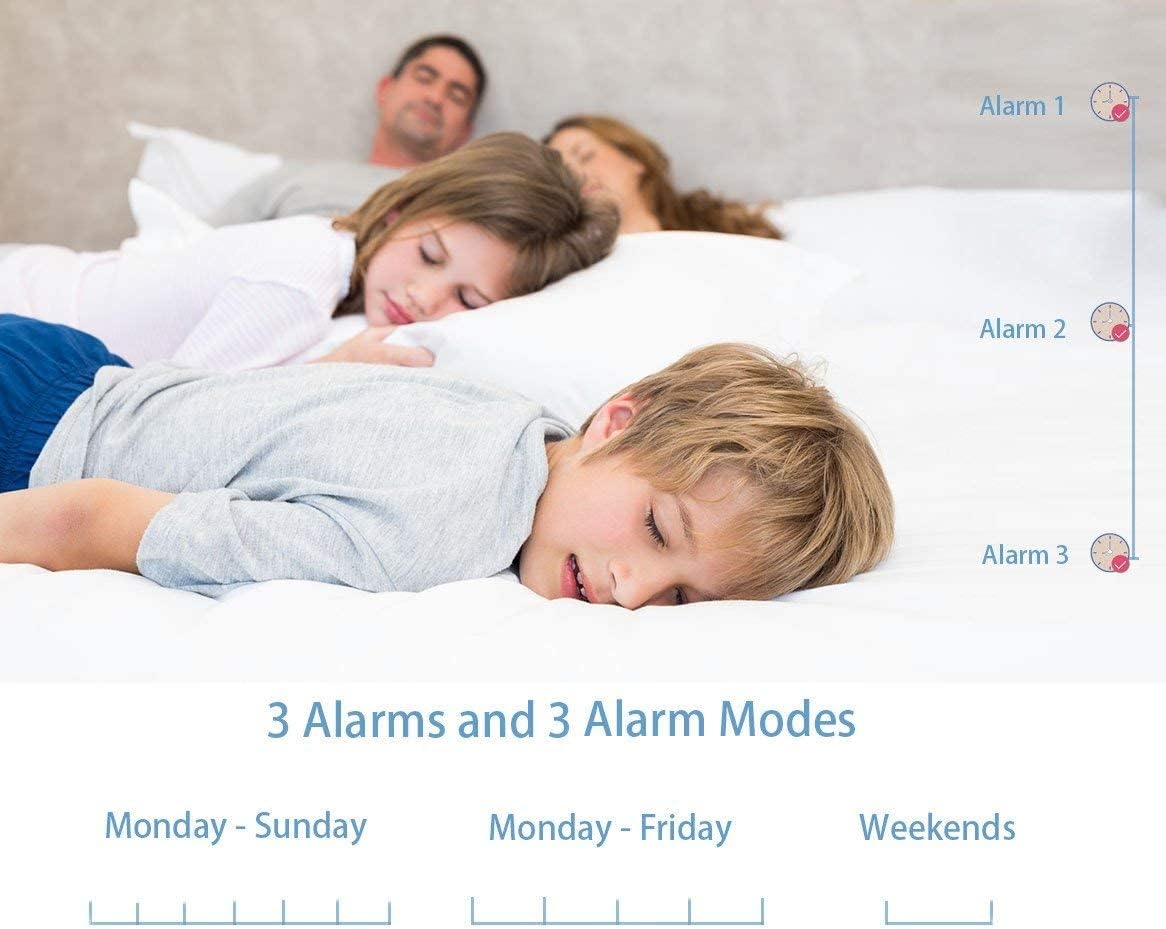 Raynic Digital Clock, 11.5" Large Display Digital Wall Clock,Adjustable Brightness Calendar Clock with Day and Date, Indoor Temperature, Snooze,12/24H, DST for Home, Office, Elderly - Image 8