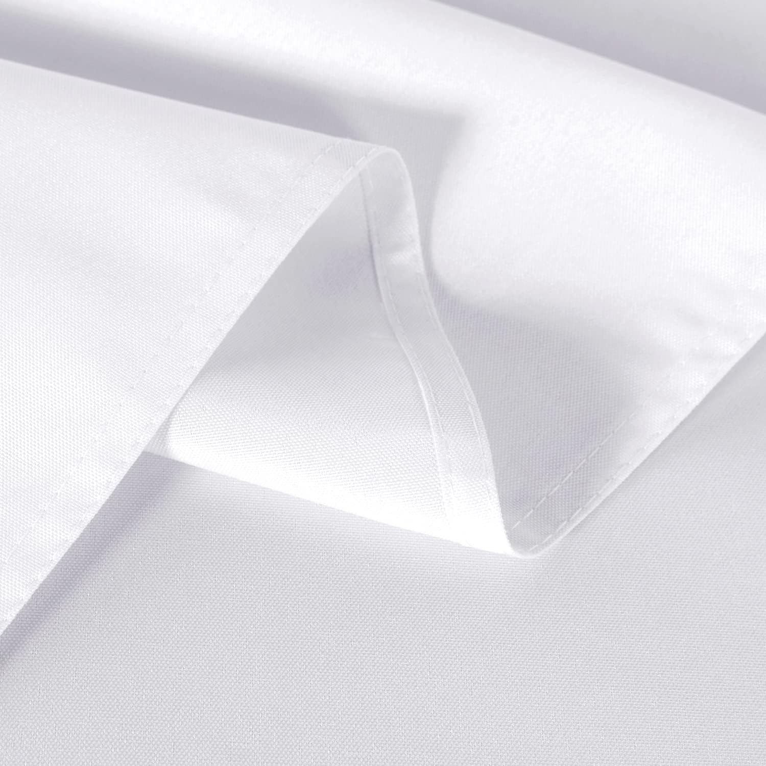 sancua 2 Pack White Tablecloth 60 x 102 Inch, Rectangle 6 Feet Table Cloth - Stain and Wrinkle Resistant Washable Polyester Table Cover for Dining Table, Buffet Parties and Camping - Image 5